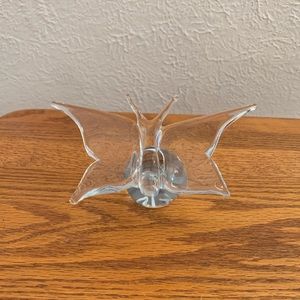 Clear Glass Butterfly Paperweight